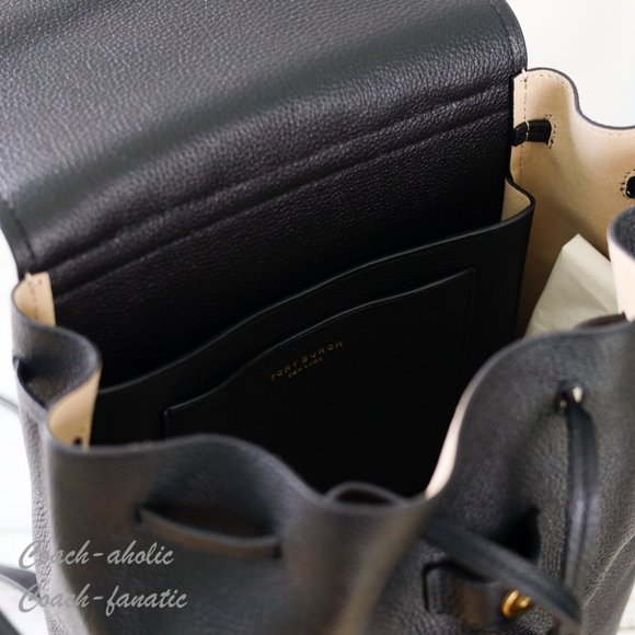 NWT Tory Burch Thea Leather Backpack in Black 145920 - Picture 11 of 12